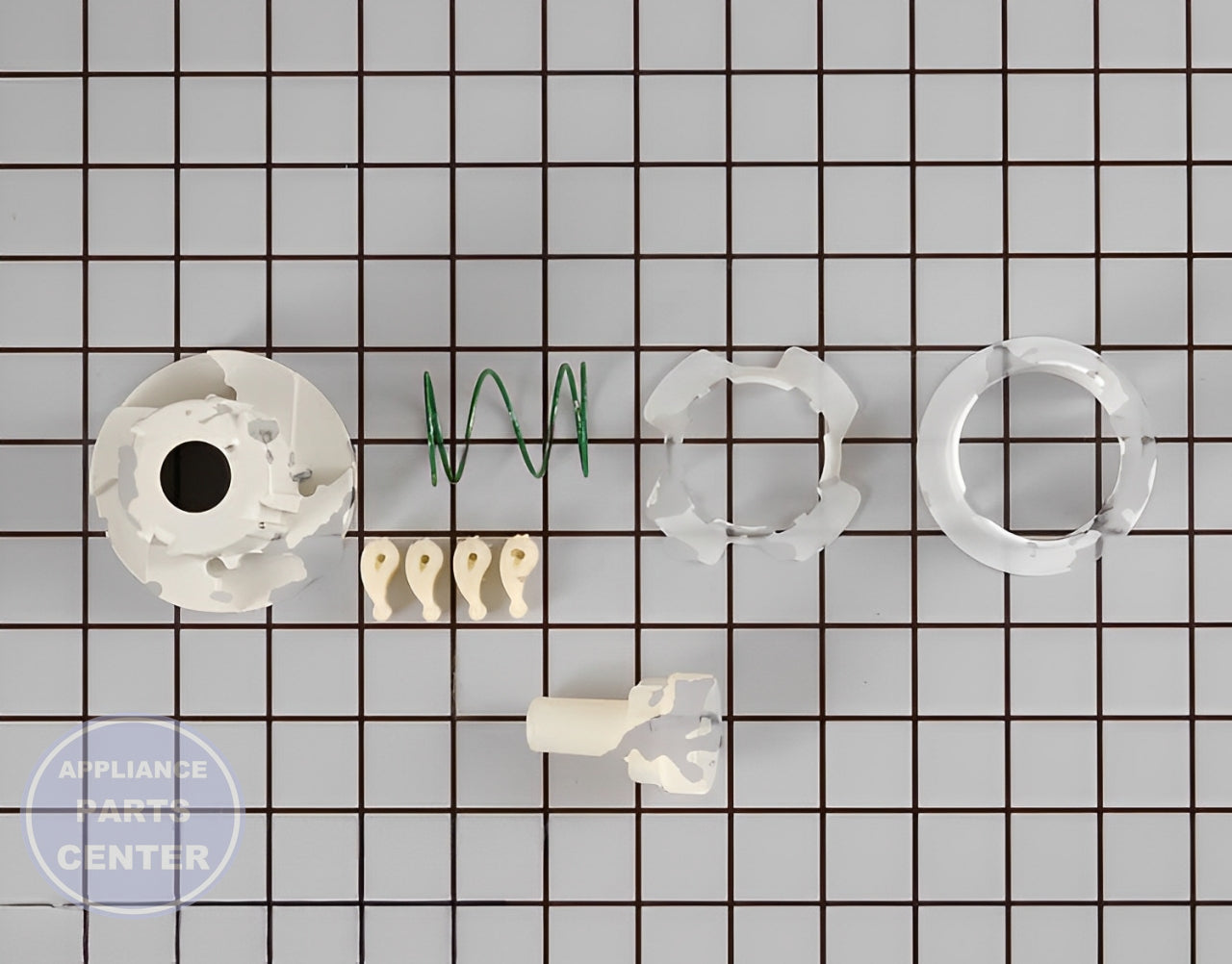 Agitator Assembly 285838 - Side view with 15-inch height and 6-inch diameter specs