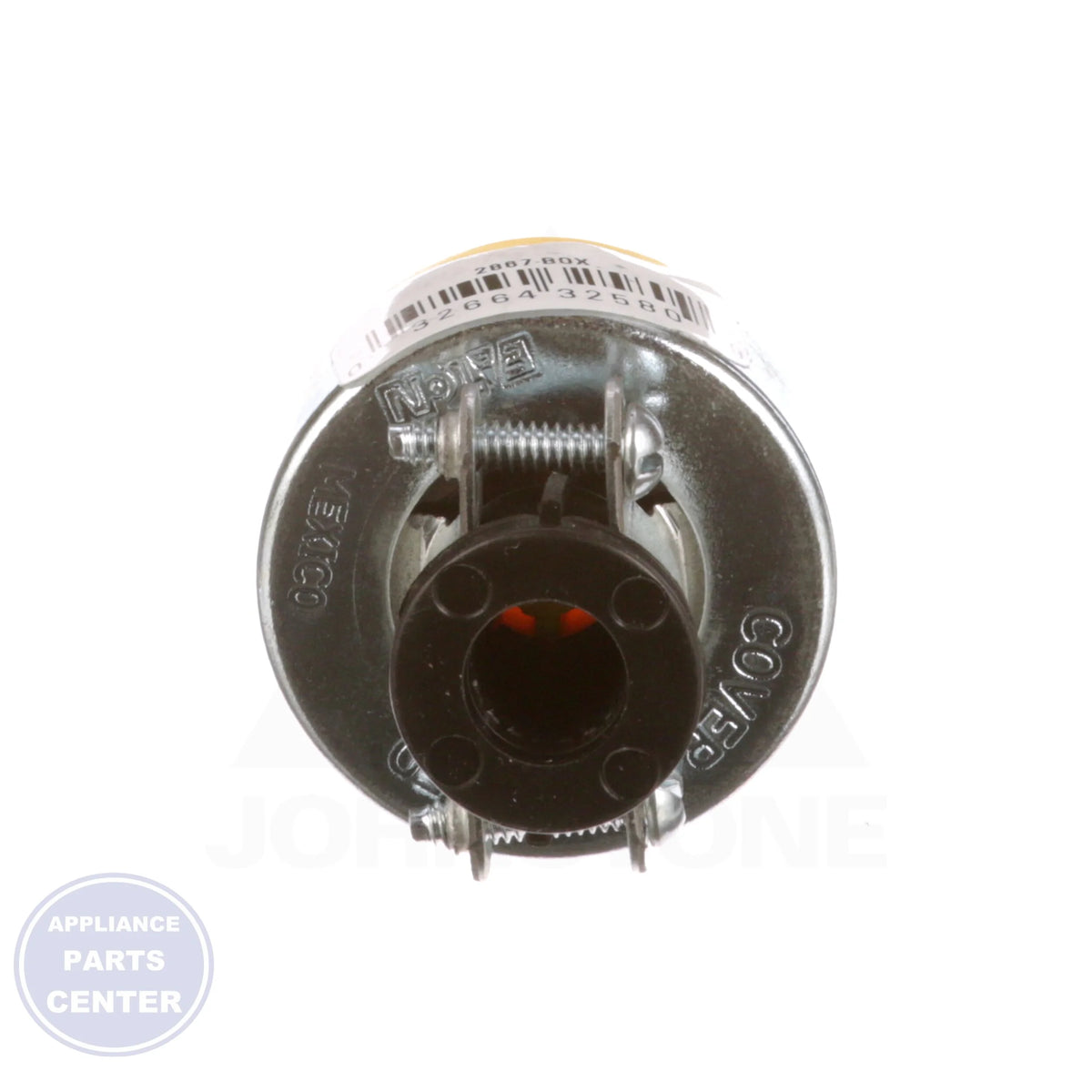 General Duty Cord Cap and Connectors 2867-BOX - Side view with 15 Amps capacity