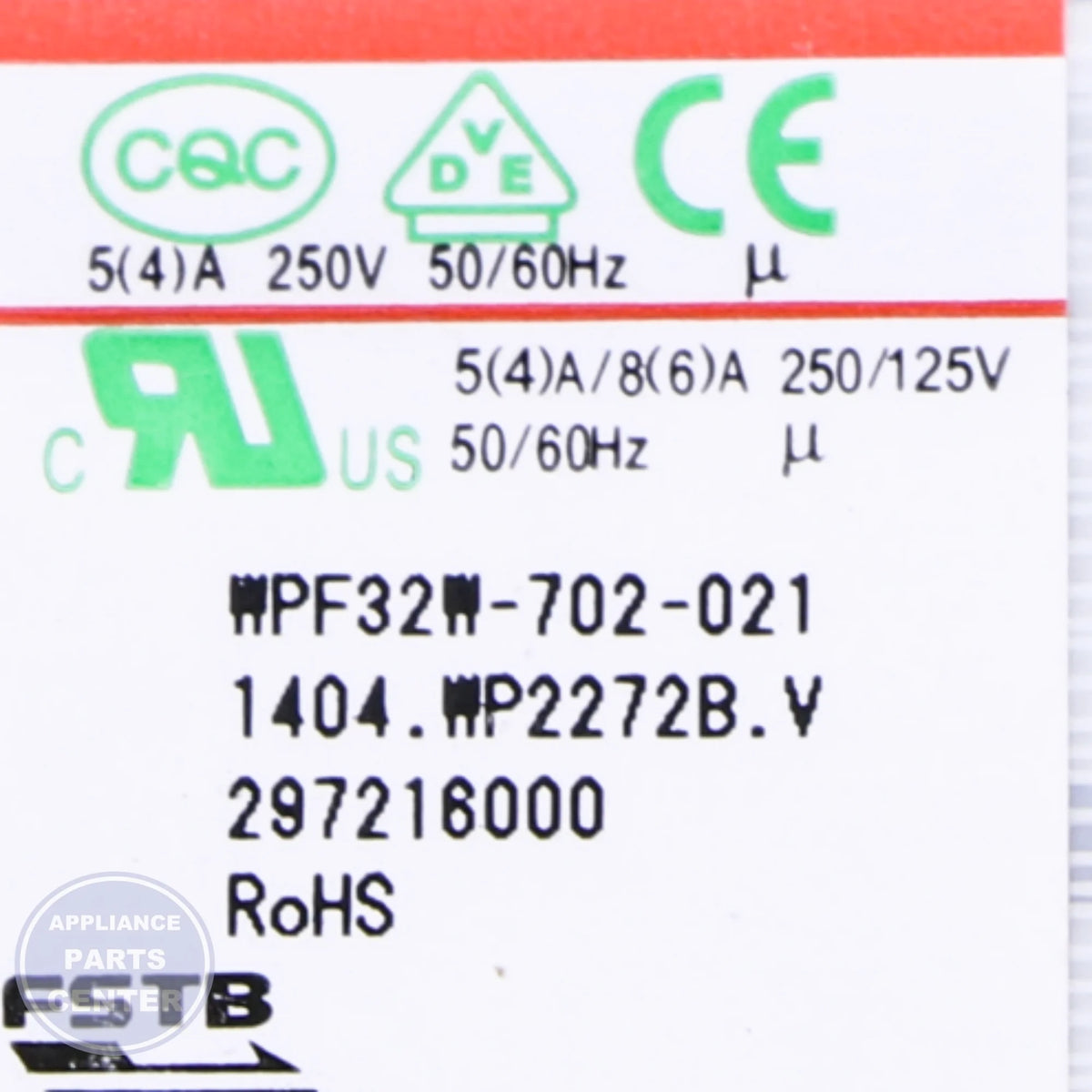WCI THERMOSTAT 297216000 - Installation in specific model showing mounting points