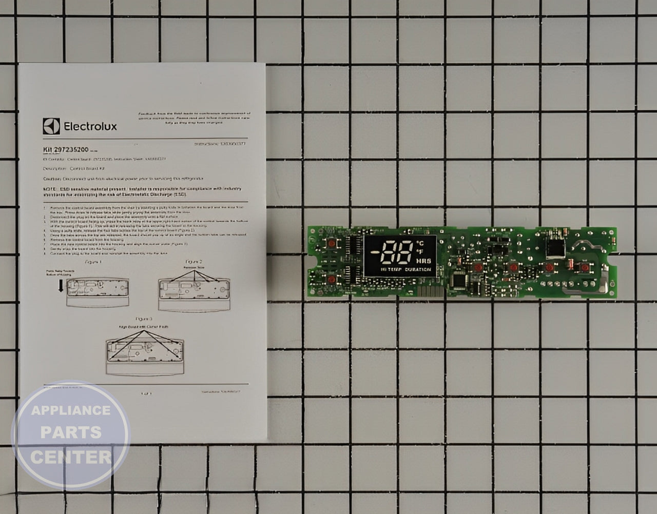 FRIGIDAIRE CONTROL MODULE 297235200 - Main view showing circuit board for various models