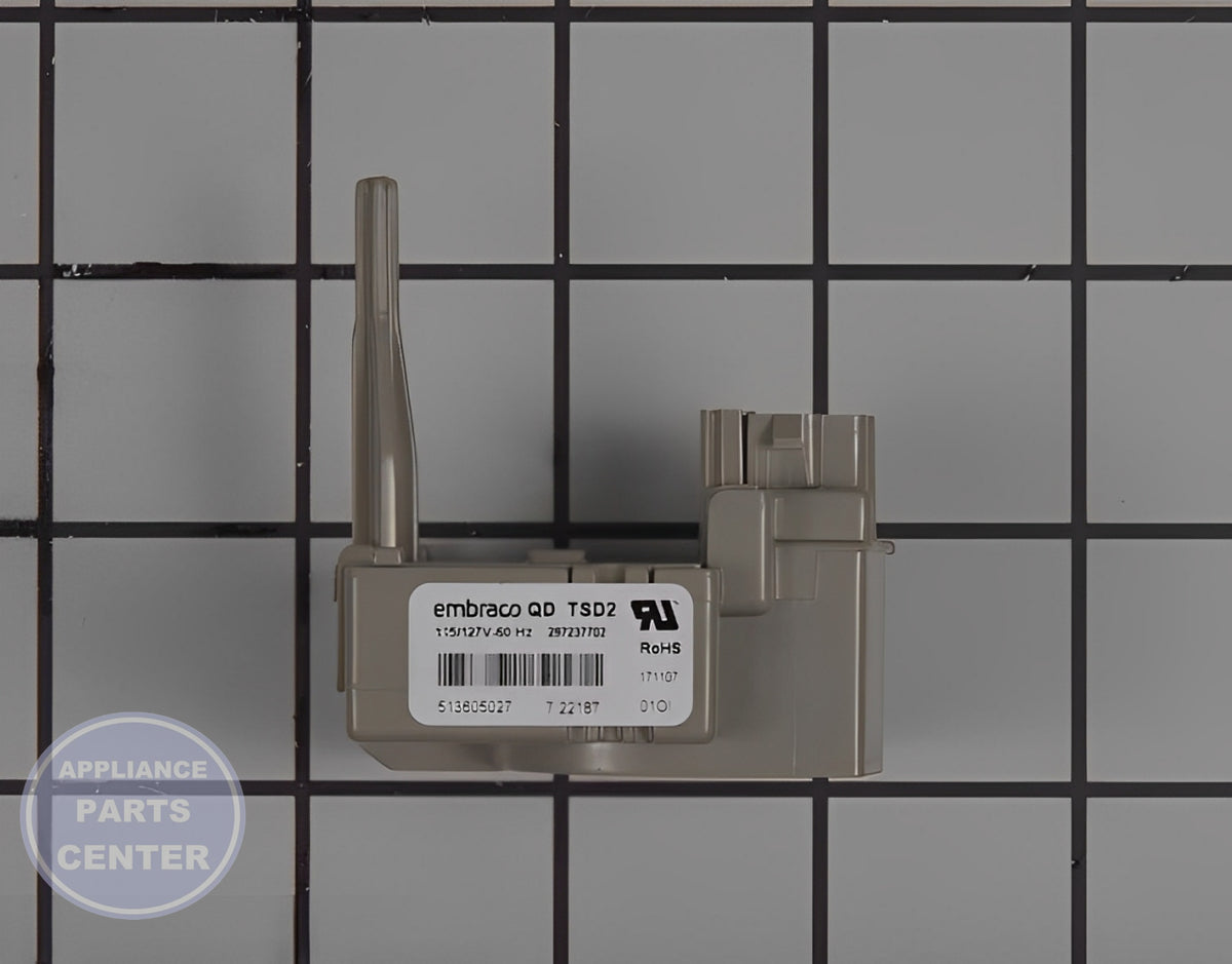 FRIGIDAIRE REFRIGERATOR START RELAY 297237702 - Main view showing compatibility with WCI Freezer and Refrigerator models