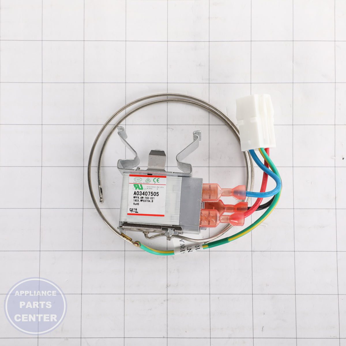 THERMOSTAT 297415203 - Side view with accurate temperature range