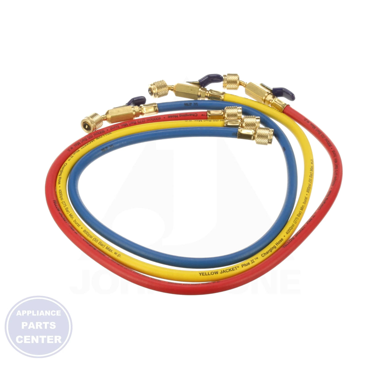 Plus II Charging Hose Kit with Ball Valve 29983 - Side view with burst pressure 4000 PSI capability