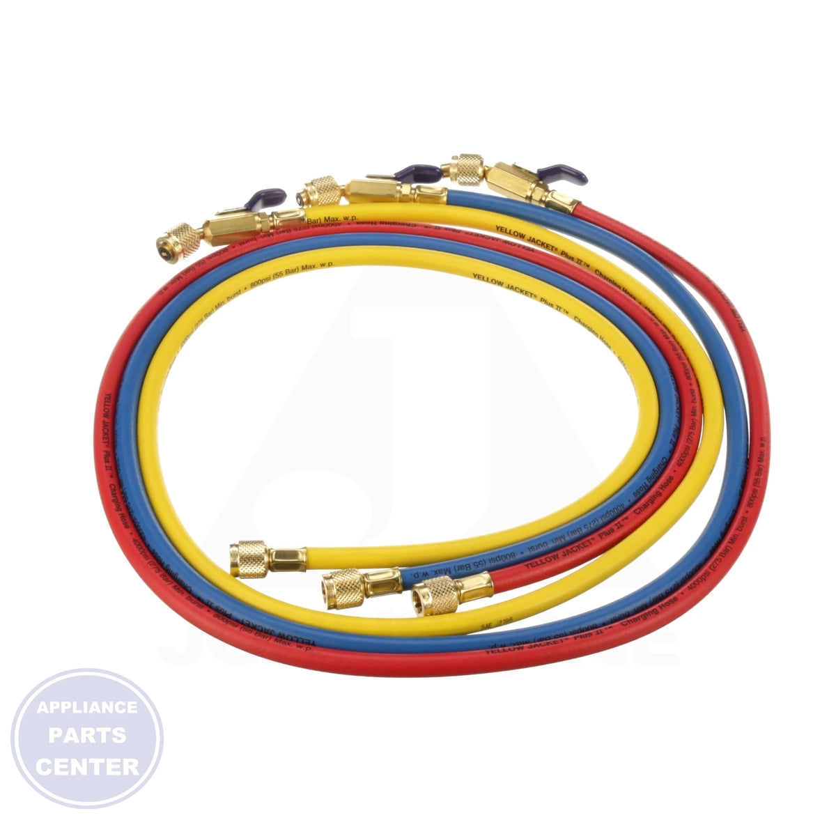 1/4" Charging Hose Set 29985 - Side view with 5' length