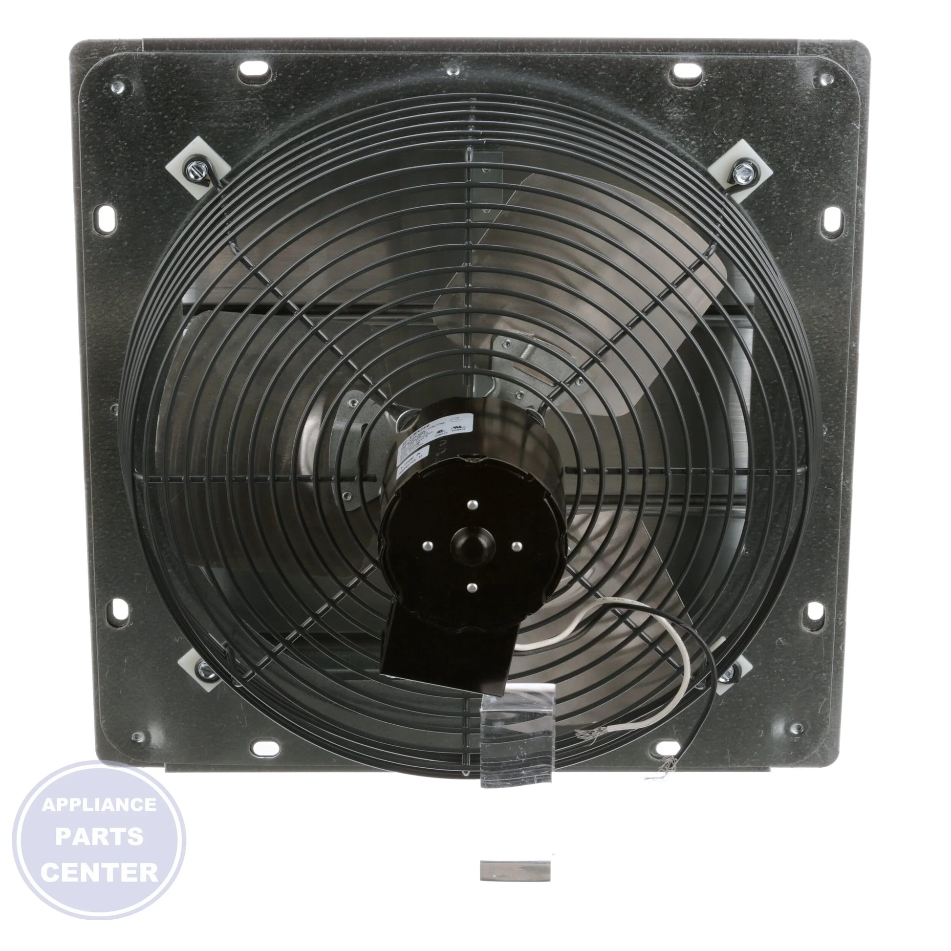 Direct Drive Axial Shutter Fans 2SHE1221 - Side view with 12' propeller and 800 CFM specifications
