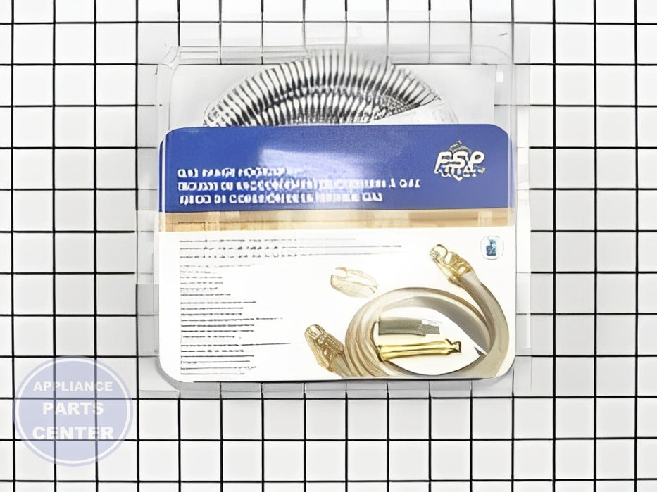 WHIRLPOOL RANGE GAS FLEX CONNECTOR KIT 30-48KITRC - Side view with precise measurements