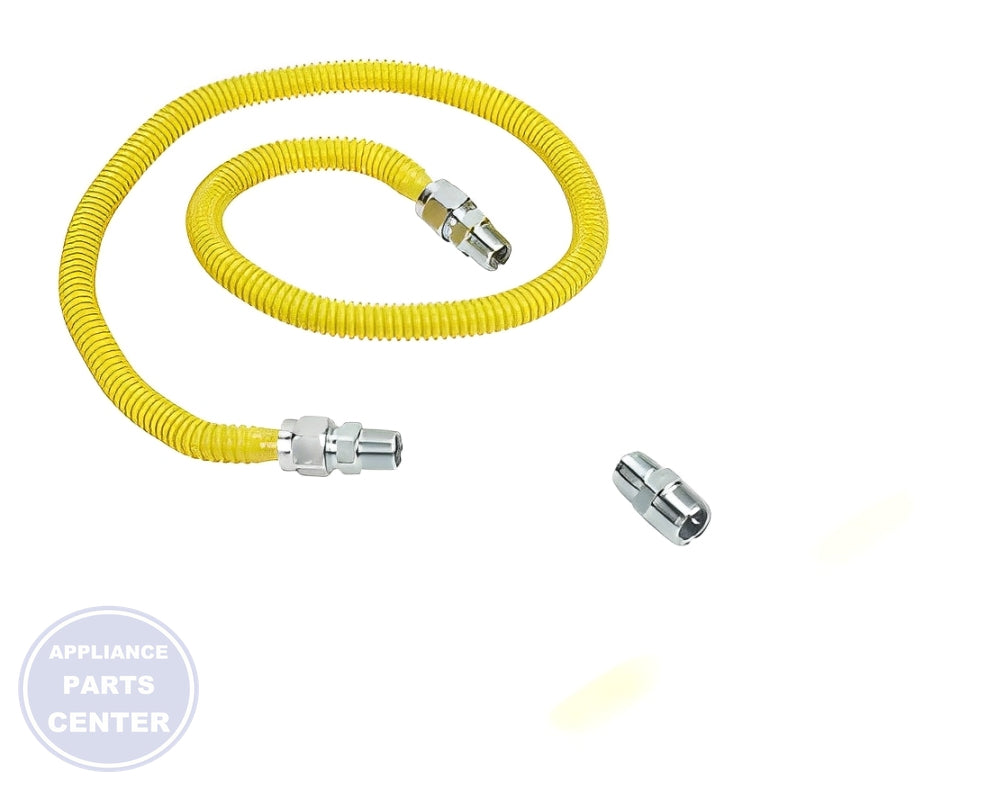 WHIRLPOOL RANGE GAS FLEX CONNECTOR KIT 30-48KITRC - Installation in Whirlpool model showcasing key mounting points