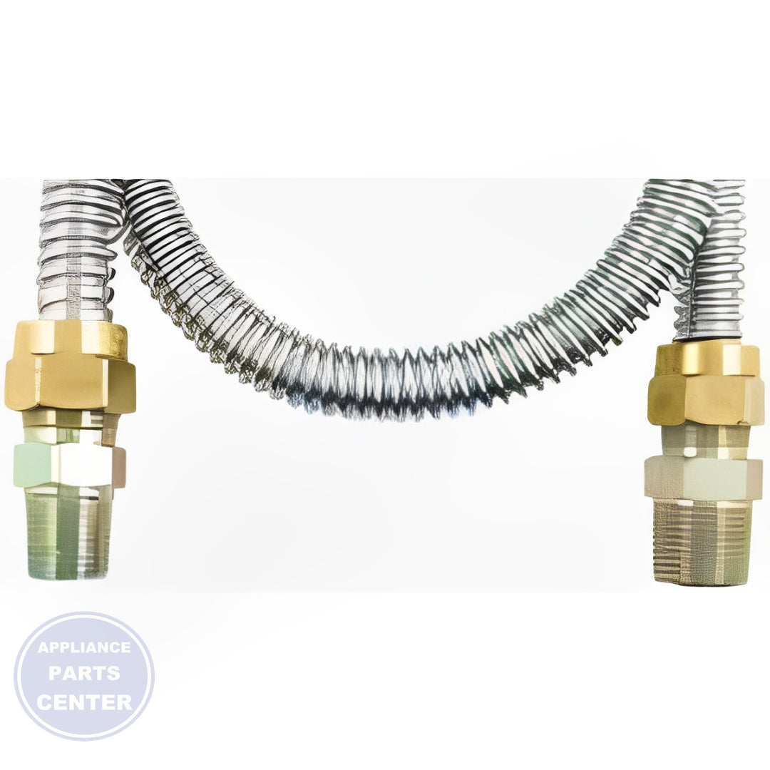 [Brand] USD PRODUCTS GAS CONNECTION 5/8" OD USD SS 36" 3/4" MX 1/2" M (300-3141-36) - Main view showing flexible 36" length for various models