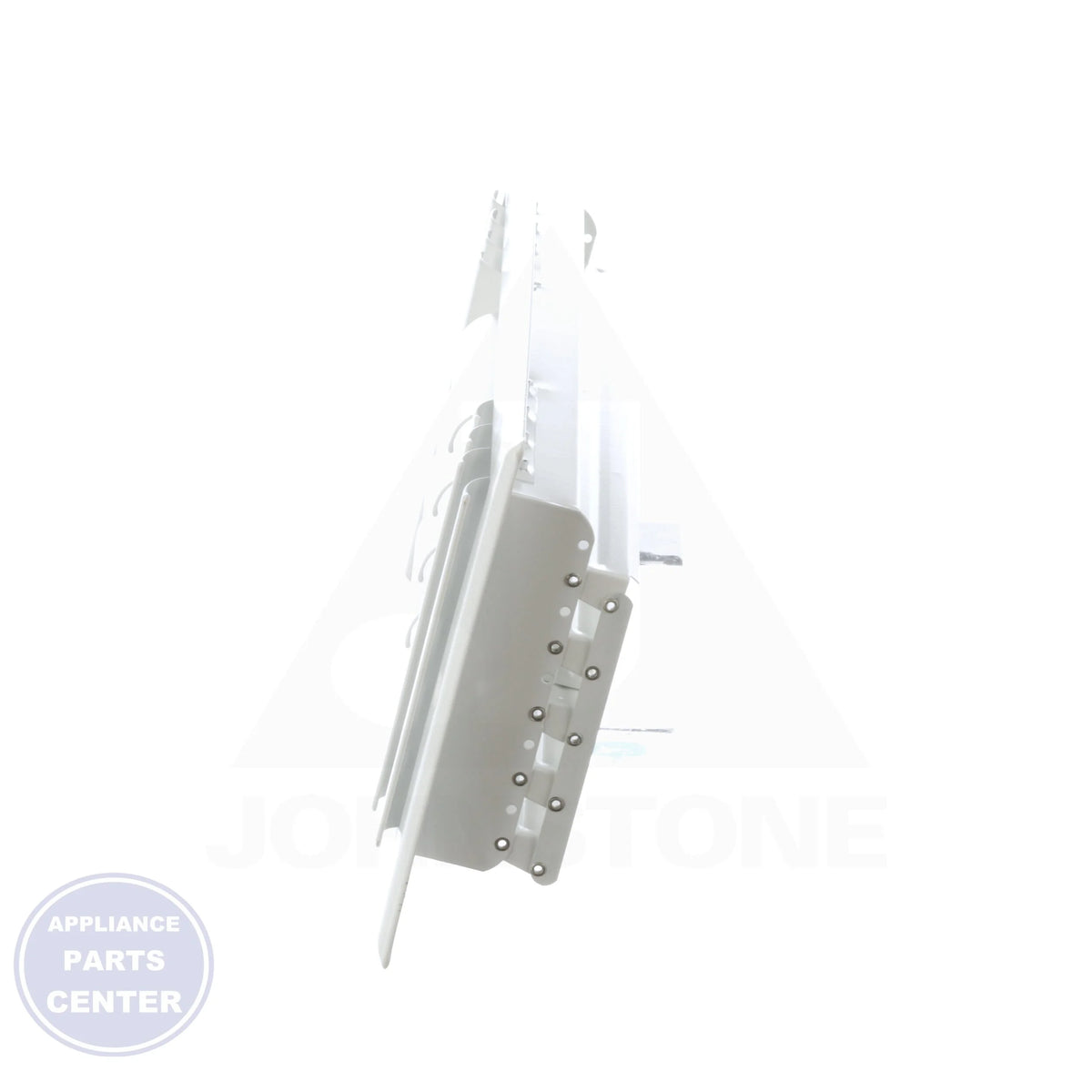 Curved Blade Sidewall / Ceiling Register 303M12X06 - Detailed view of steel construction and white finish