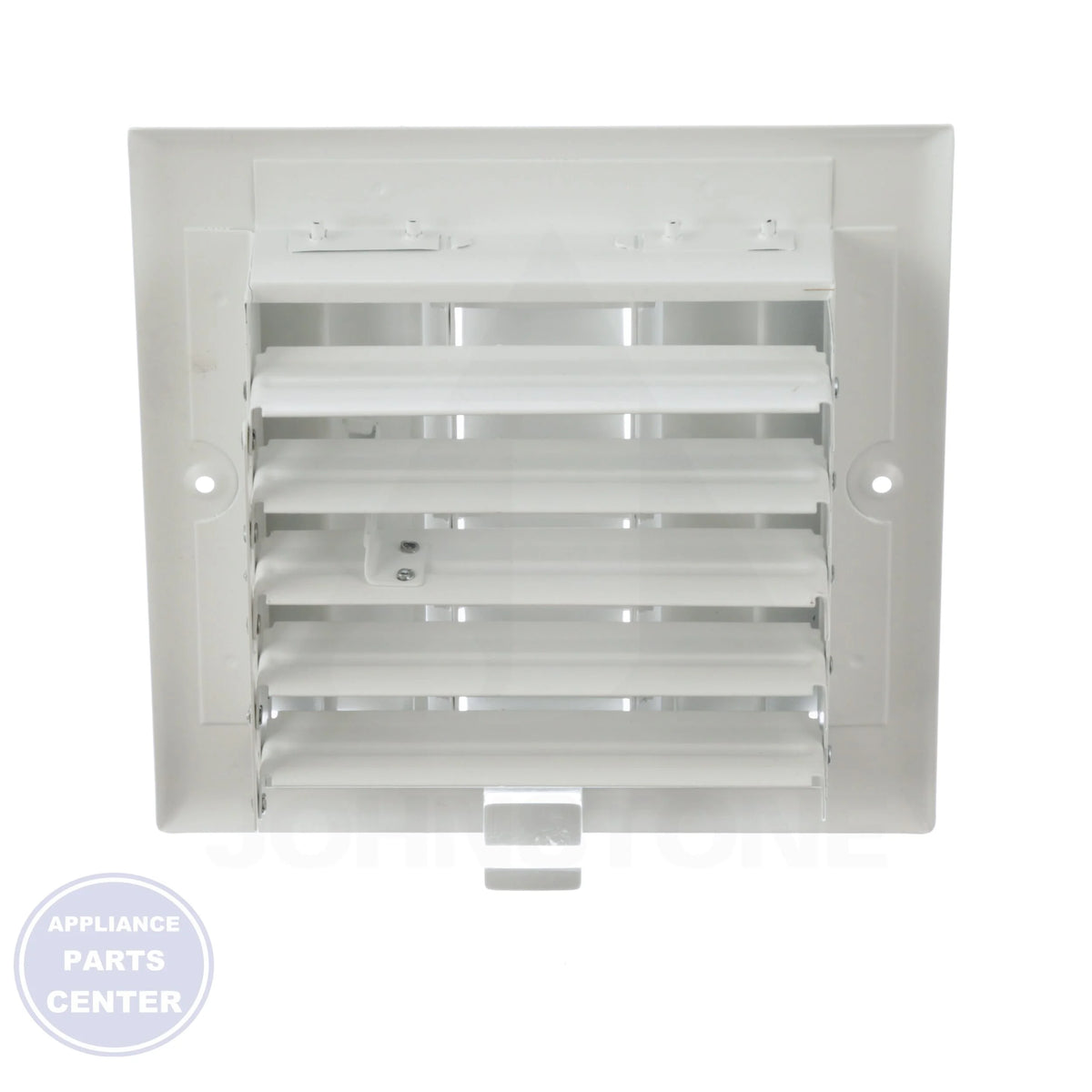Curved Blade Sidewall Ceiling Register 304M10X10 - Side view with 10 x 10 size specs