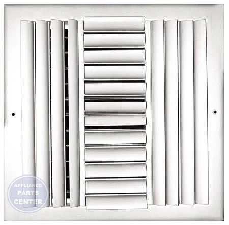 [Brand] Curved Blade Sidewall / Ceiling Register 304M14X14 - Main view showing adjustable curved blades for L88-644 model