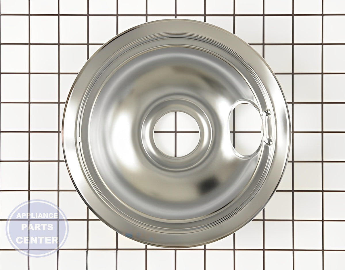 FRIGIDAIRE OVEN RANGE CHROME 6" DRIP BOWL 316048414 - Main view showing heat-resistant design for various models