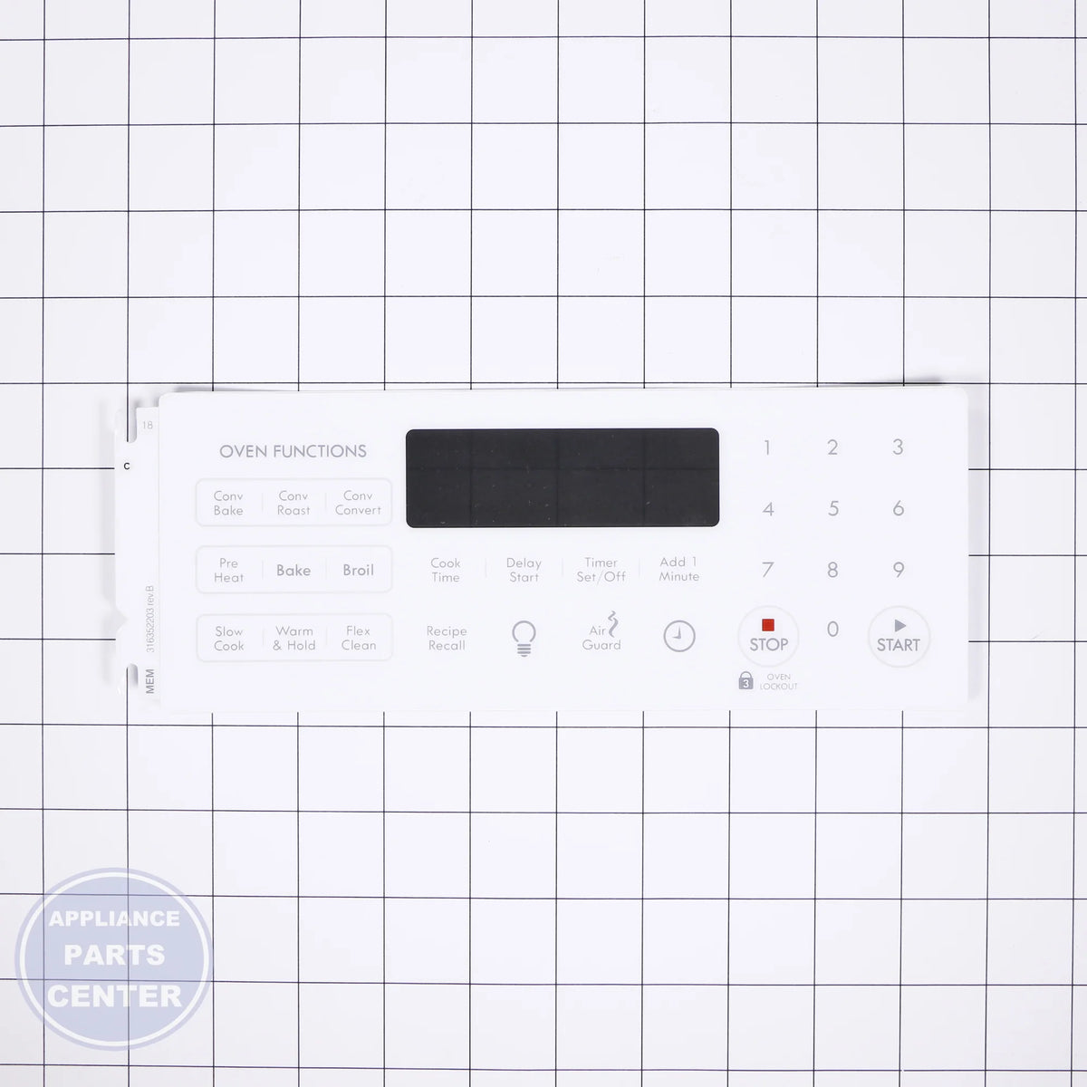 WCI OVERLAY 316352203 - Main view showing seamless interface for specific models