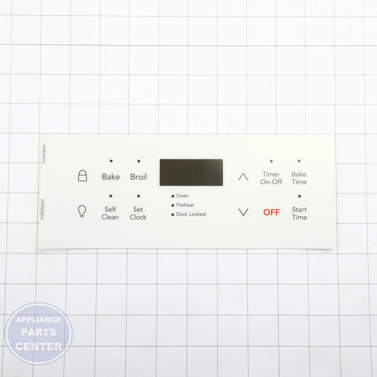 OVERLAY 316419381 - Detailed view of durable touchpad overlay