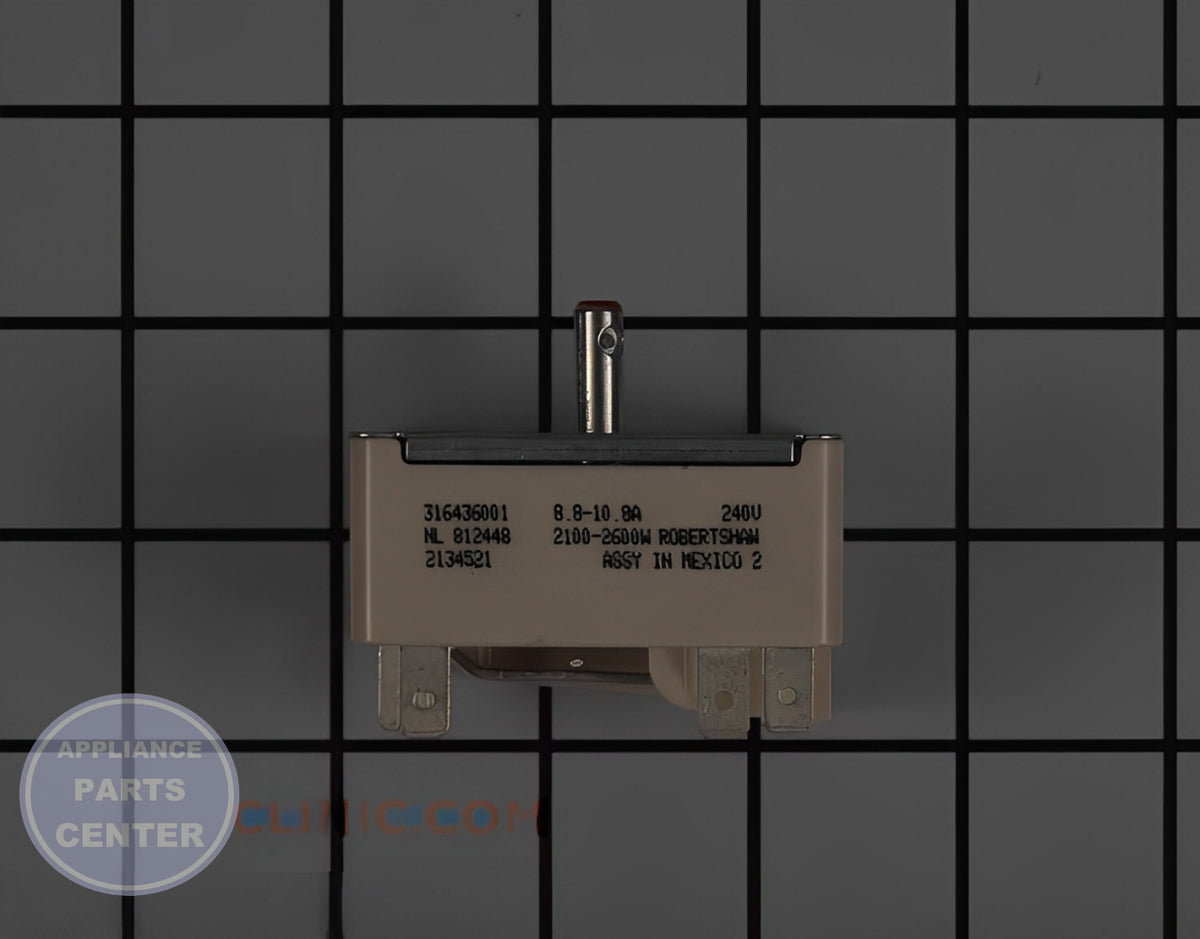 FRIGIDAIRE OVEN RANGE INFINITE BURNER SWITCH 316436001 - Detailed view of precise cooking control details