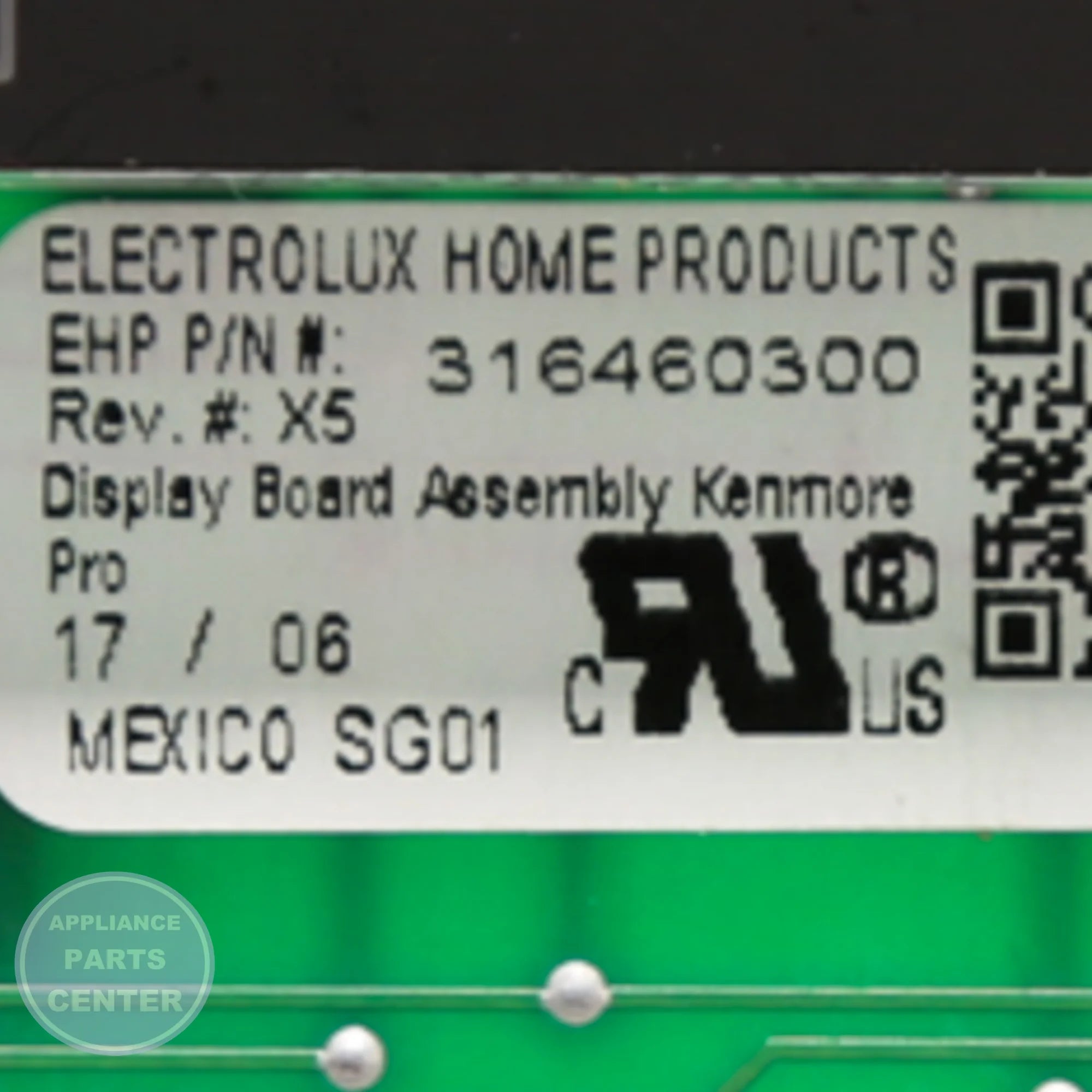 WCI BOARD 316460300 - Main view showing circuitry for specific models
