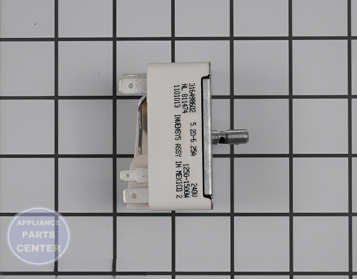 FRIGIDAIRE OVEN SWITCH 316498602 - Detailed view of switch specifications