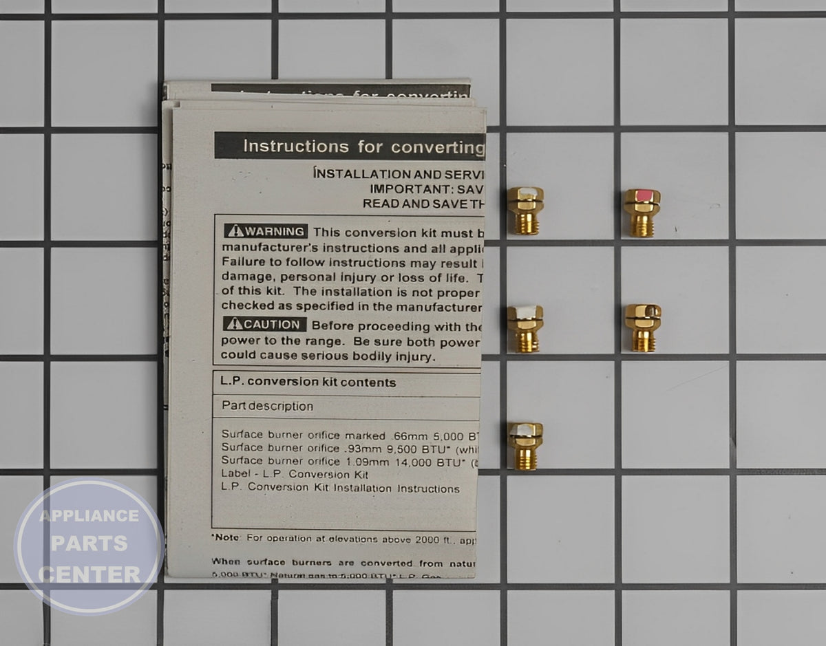 WCI LP CONVERSION KIT 316542414 - Main view showing efficient gas conversion for Frigidaire and Electrolux models