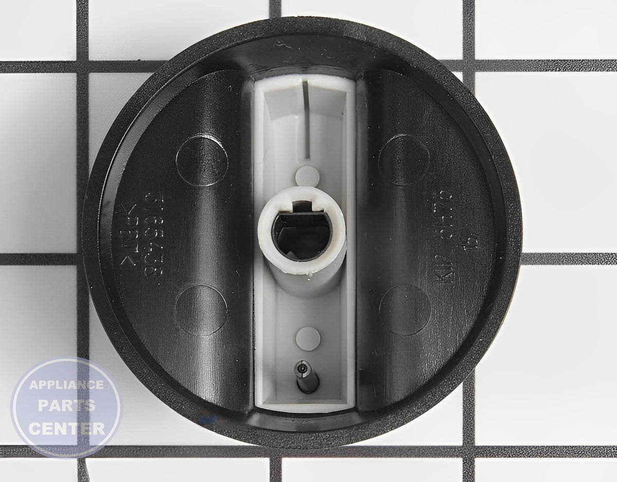 FRIGIDAIRE OVEN CONTROL KNOB SURFACE UNIT (BLACK) 316543801 - Side view with durable design