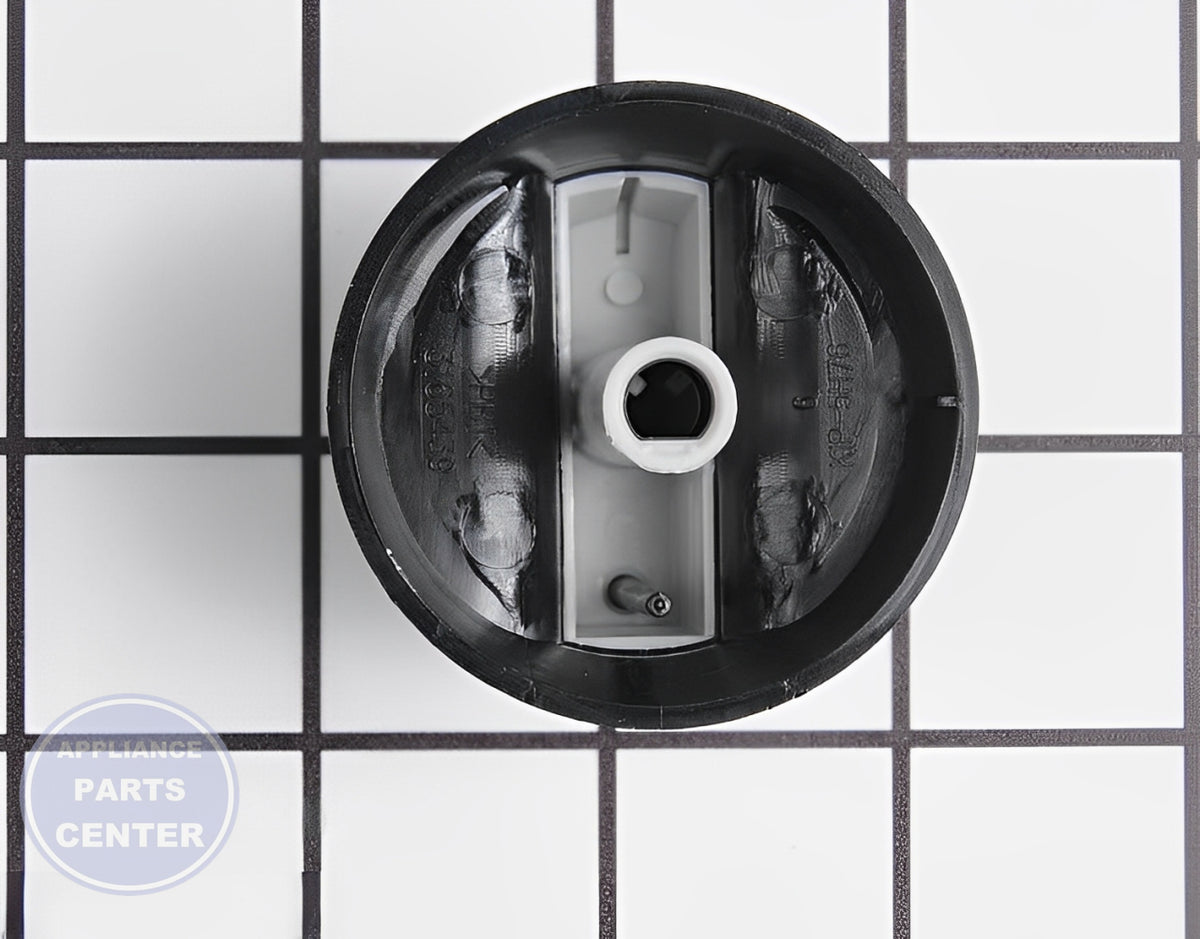 FRIGIDAIRE OVEN CONTROL KNOB 316543907 - Side view with precise measurements