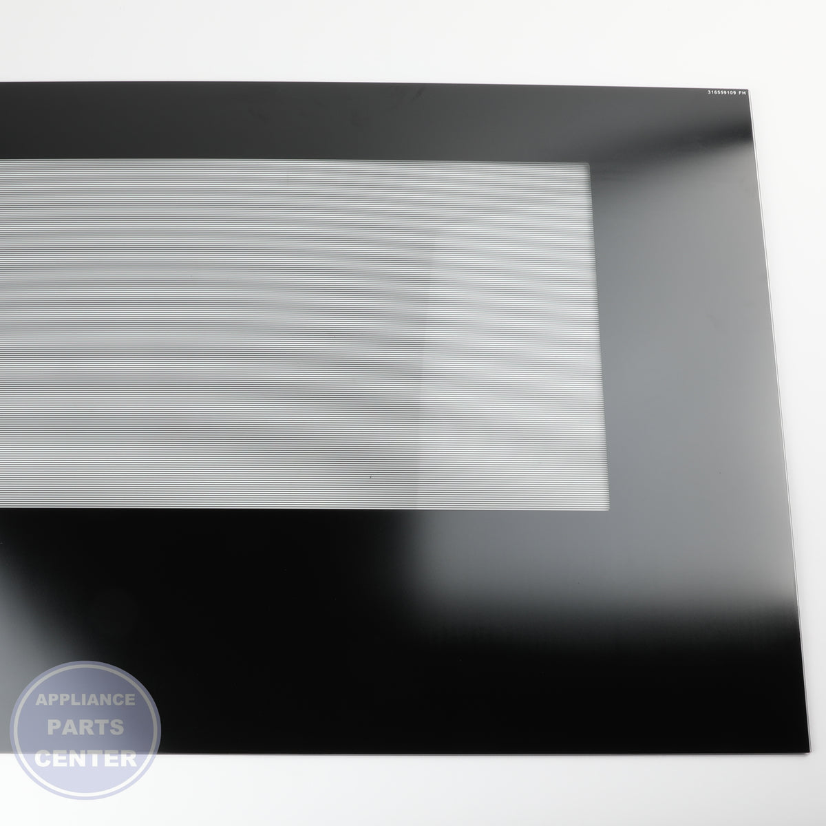 GLASS ASSEMBLY 316559109 - Detailed view of heat-resistant glass