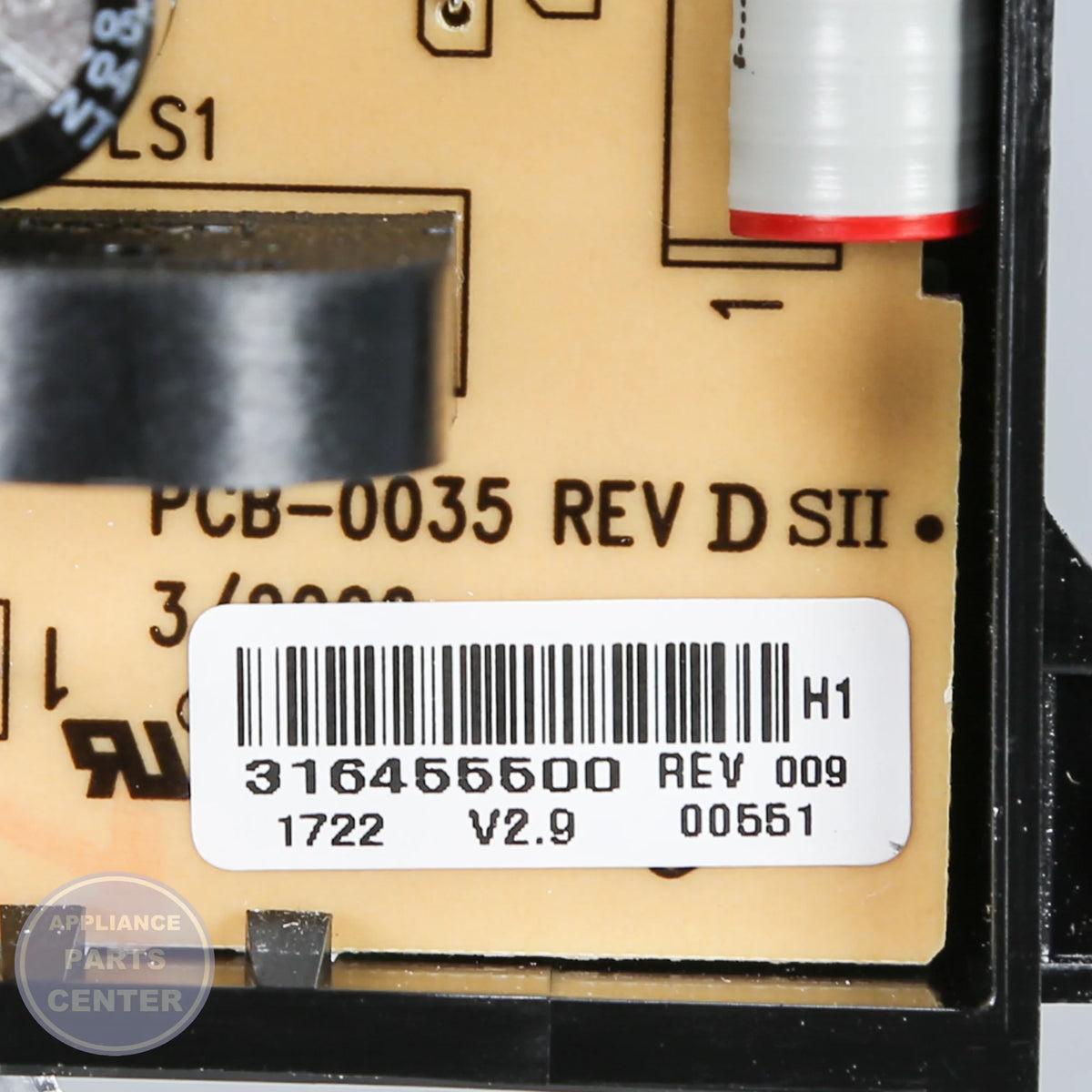 WCI CONTROL-ELECTRICAL 318185329 - Installation in specific model showcasing key mounting points