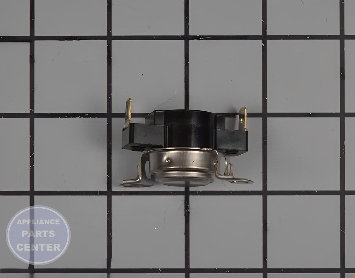 FRIGIDAIRE DRYER SAFETY THERMOSTAT 3204267 - Side view with accurate temperature specs