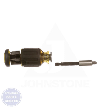 Magnetic Multi-Bit Adjustable Length Stubby Screwdriver 32308 - Side view with adjustable measurements