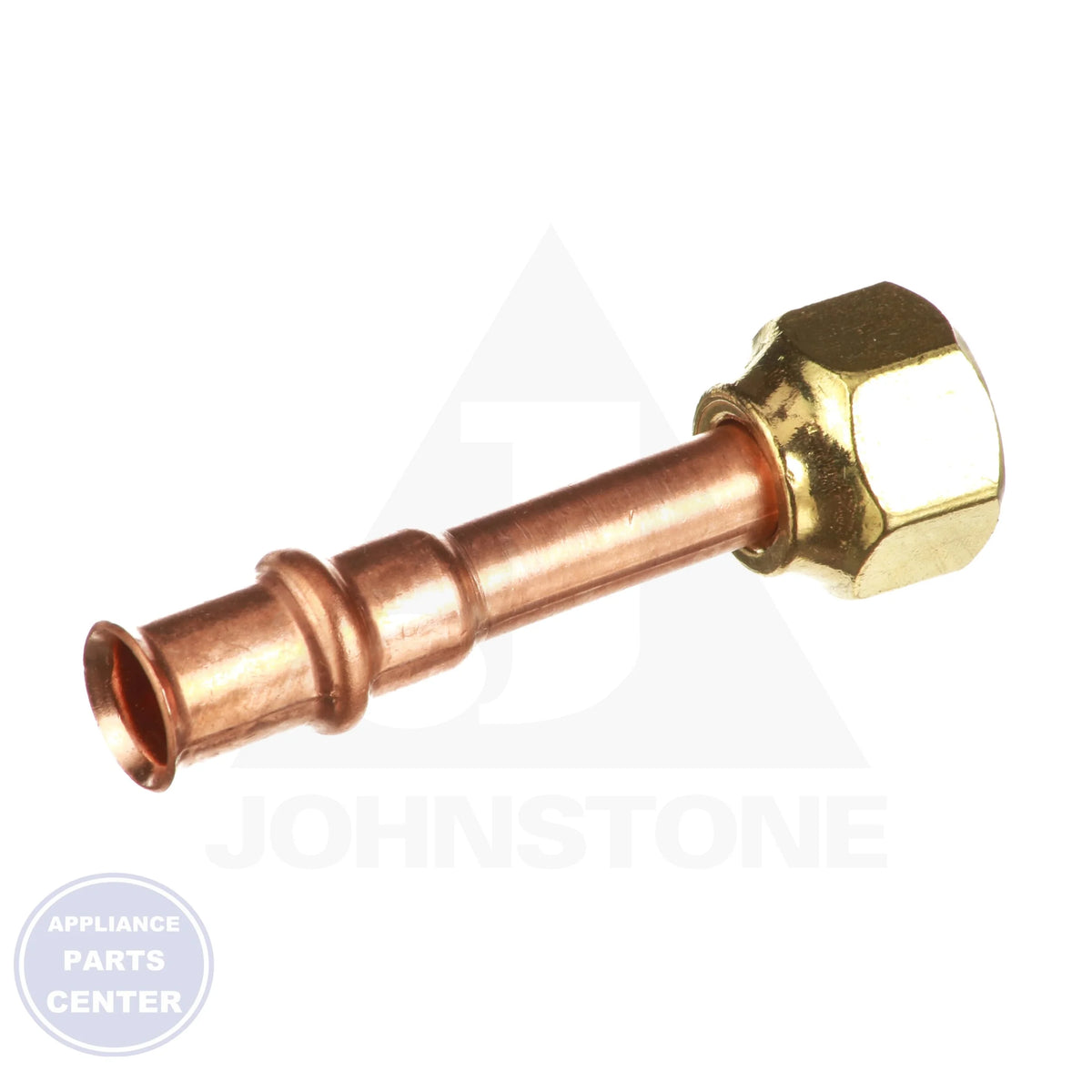 RLS Braze-Free Flare Connection 3291060000111 - Side view with 3/8" SAE x RLS specifications