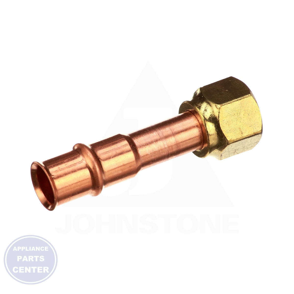 RLS Braze-Free Flare Connection 3291100000111 - Side view with 5/8" SAE x RLS specs