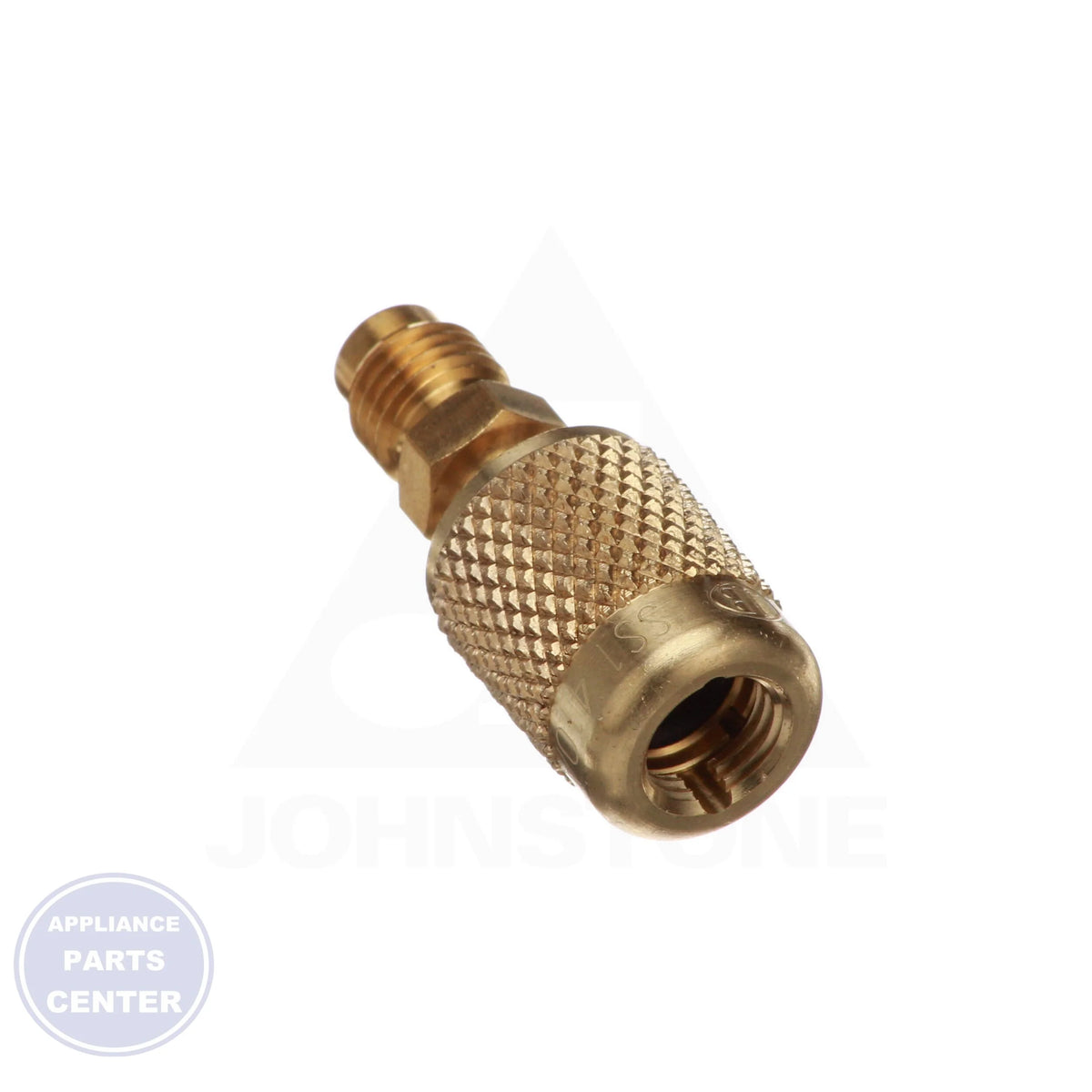 Secure Seal Fitting Straight 33112N - Detailed view of stainless steel valve core
