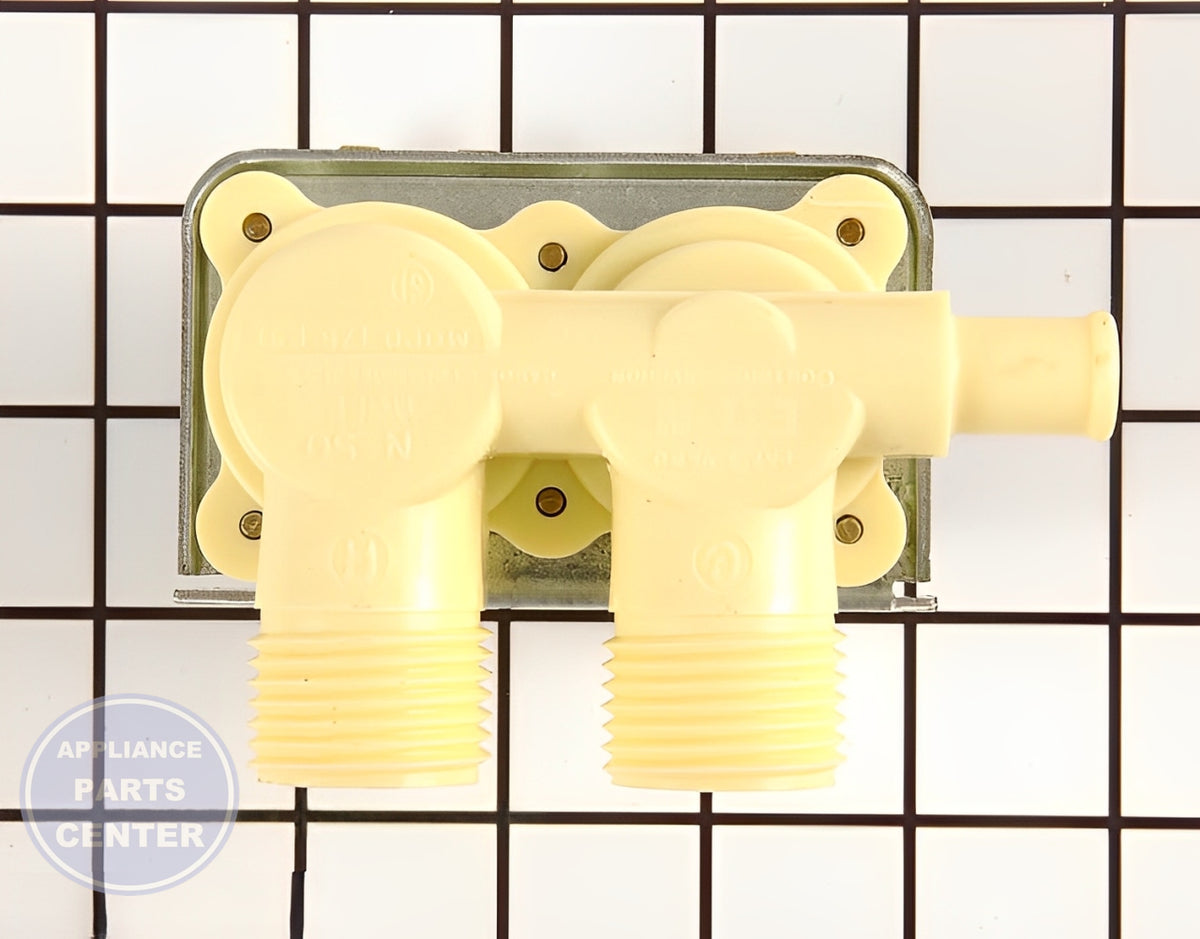 Water Inlet Valve 33930P - Side view with 4.5 x 3 x 2 inches dimensions