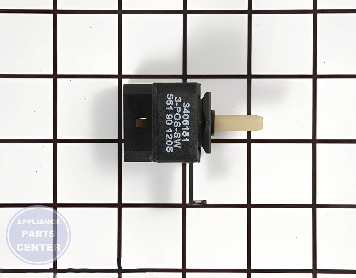 Maytag Buzzer Switch 3405151 - Main view showing precise activation for Maytag X and Whirlpool Y