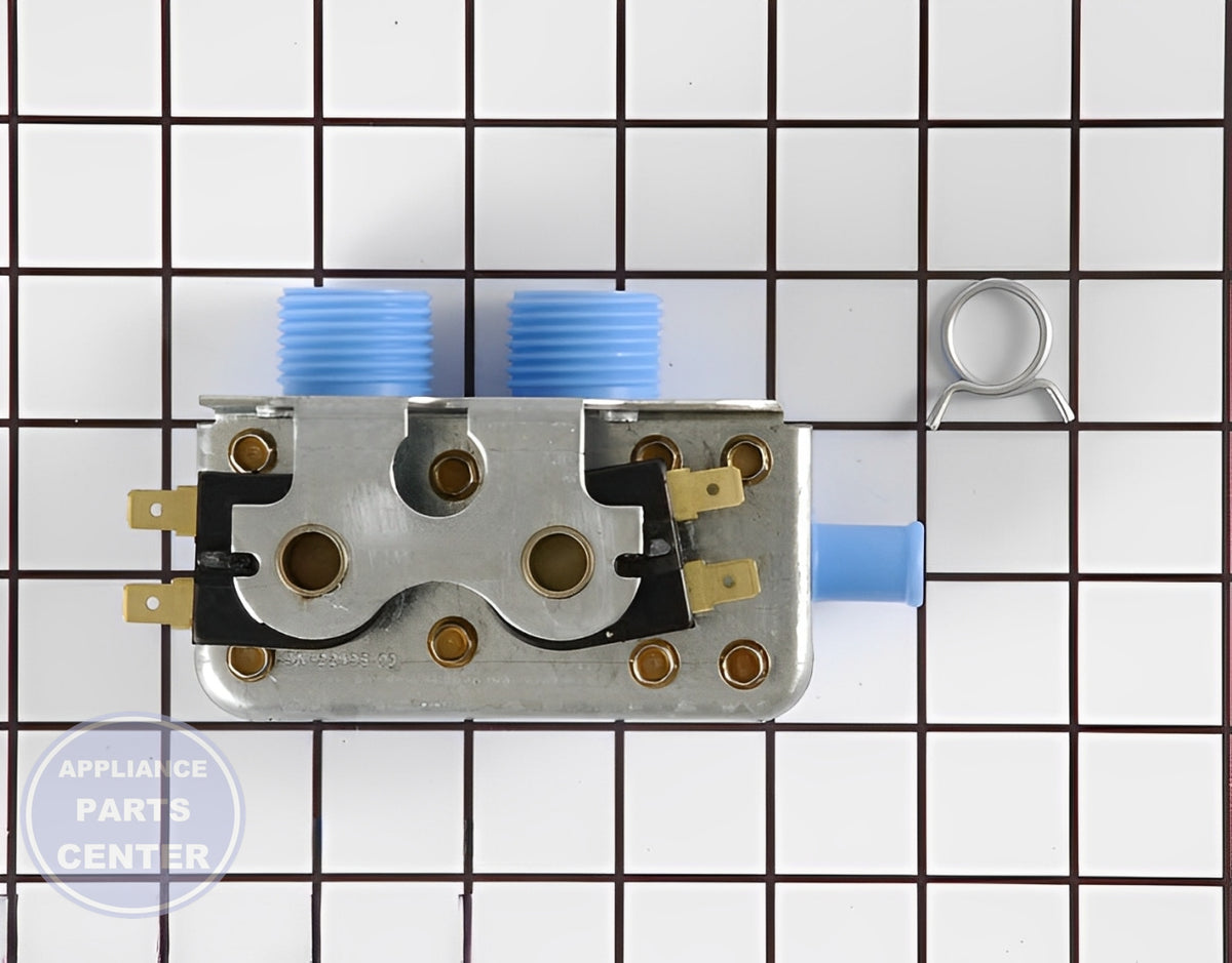 Water Inlet Valve 35-2374N - Side view with precise measurements for optimal fit