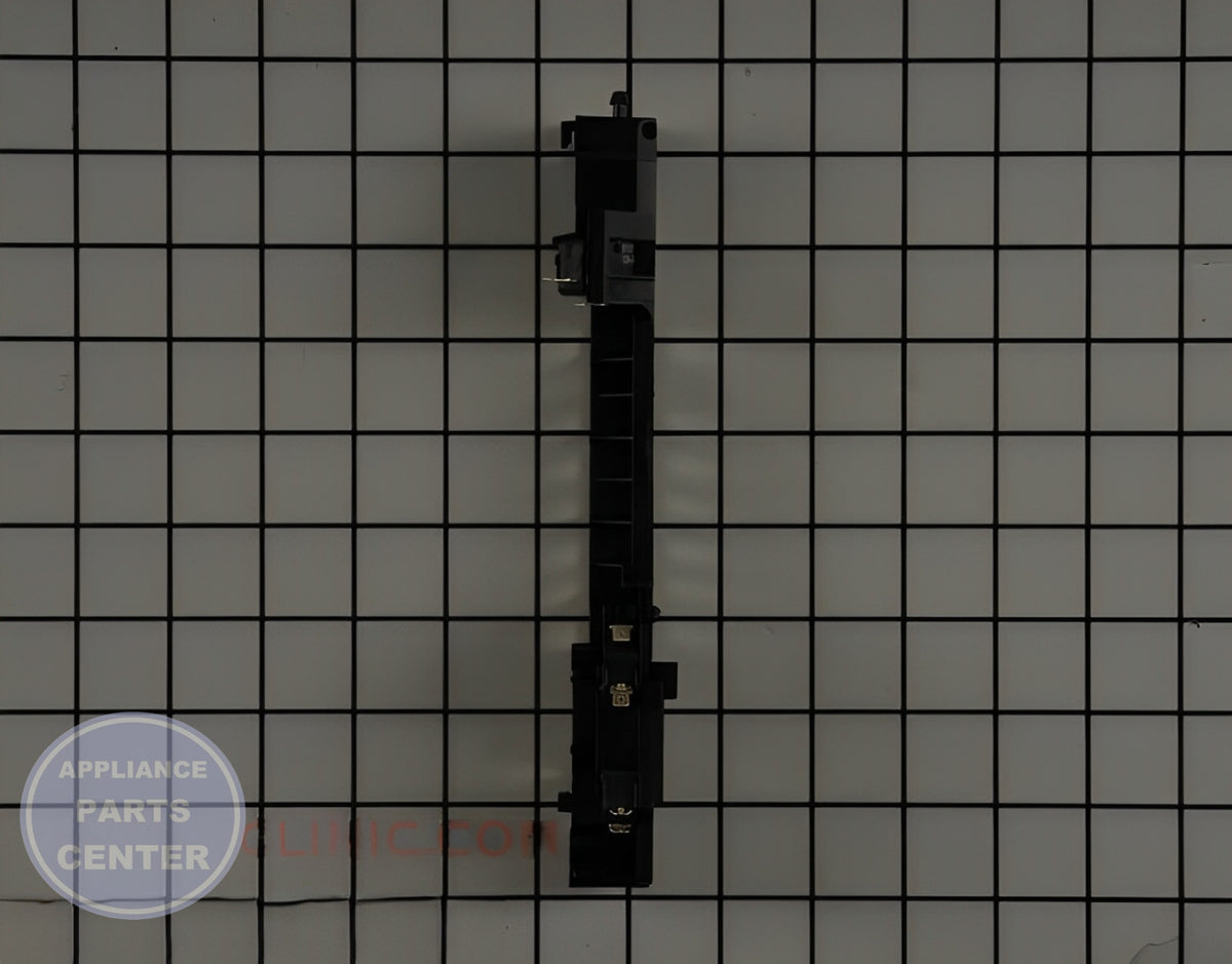 LG MICROWAVE LOCKER HOLDER ASSEMBLY 3501W1A019S - Side view with precise measurements