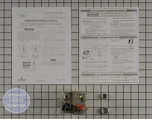 WHITE-RODGERS 750MV COMBO GAS VALVE 36C03U-333 - Main view showing gas control features for various WRI models
