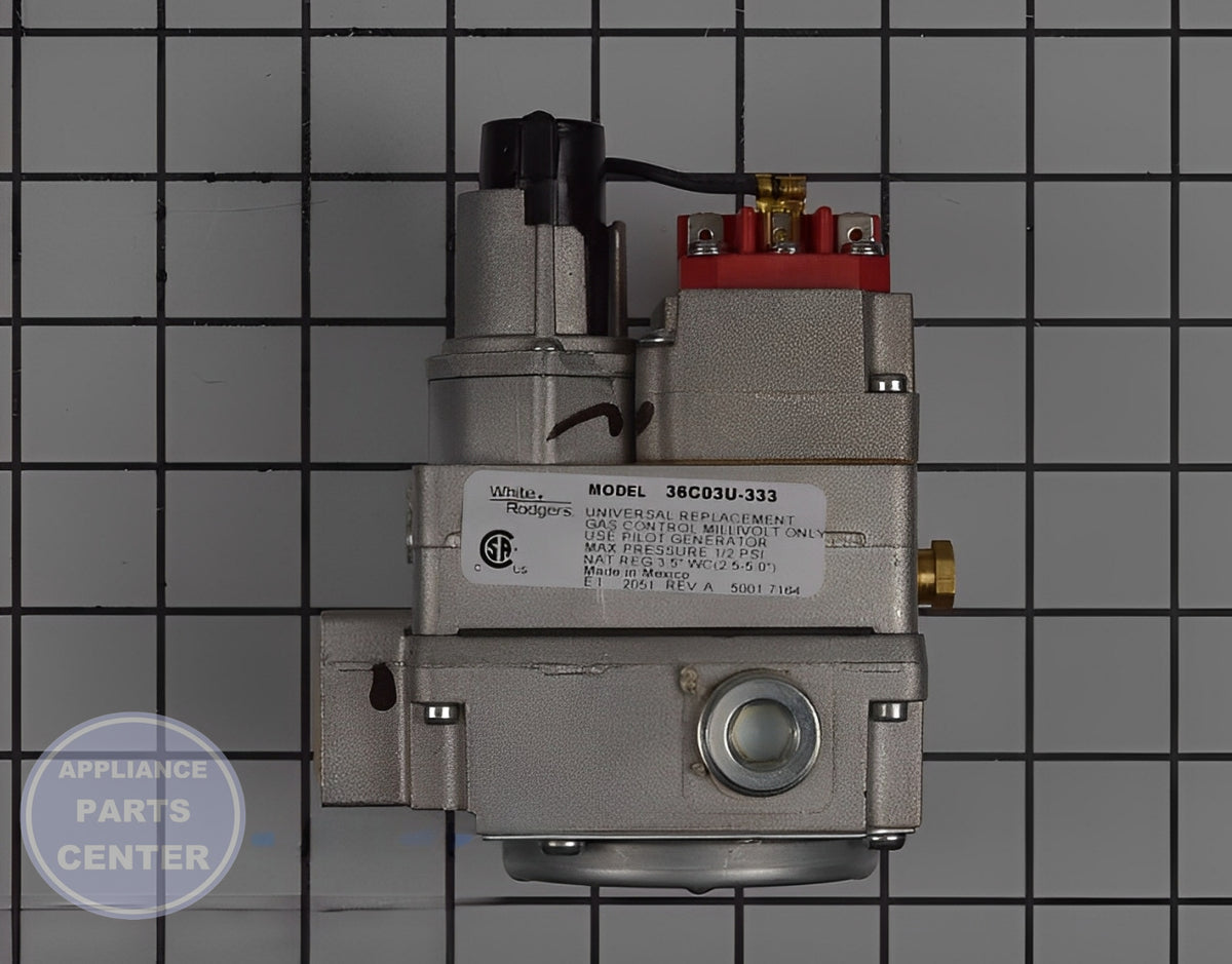 WHITE-RODGERS 750MV COMBO GAS VALVE 36C03U-333 - Installation in WRI model showing key mounting points