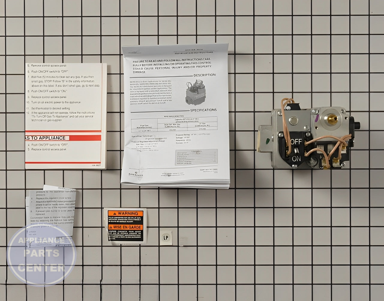 WHITE-RODGERS GAS VALVE 36C94-303 - Detailed view of precise gas valve technical details