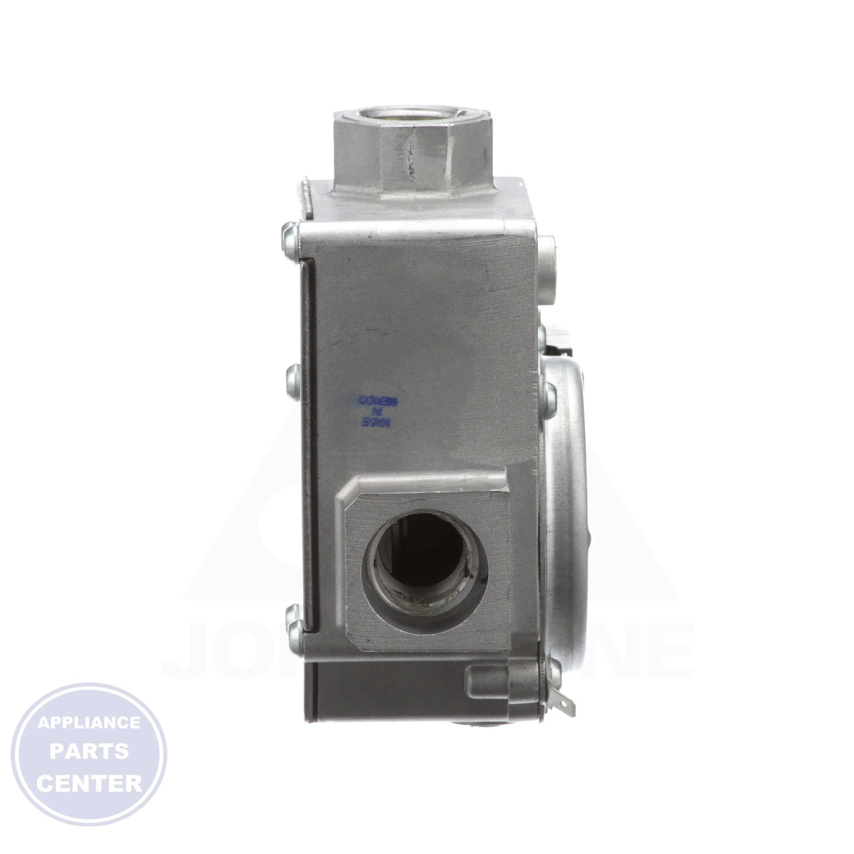 Gas Valve Assembly 36J24-614 - Side view with accurate measurements for perfect fit