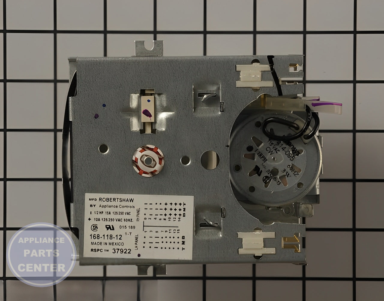 SPEED QUEEN 115V 60HZ 6 CYCLE TIMER 37922P - Main view showing precise timing for SPQ Washing Machine
