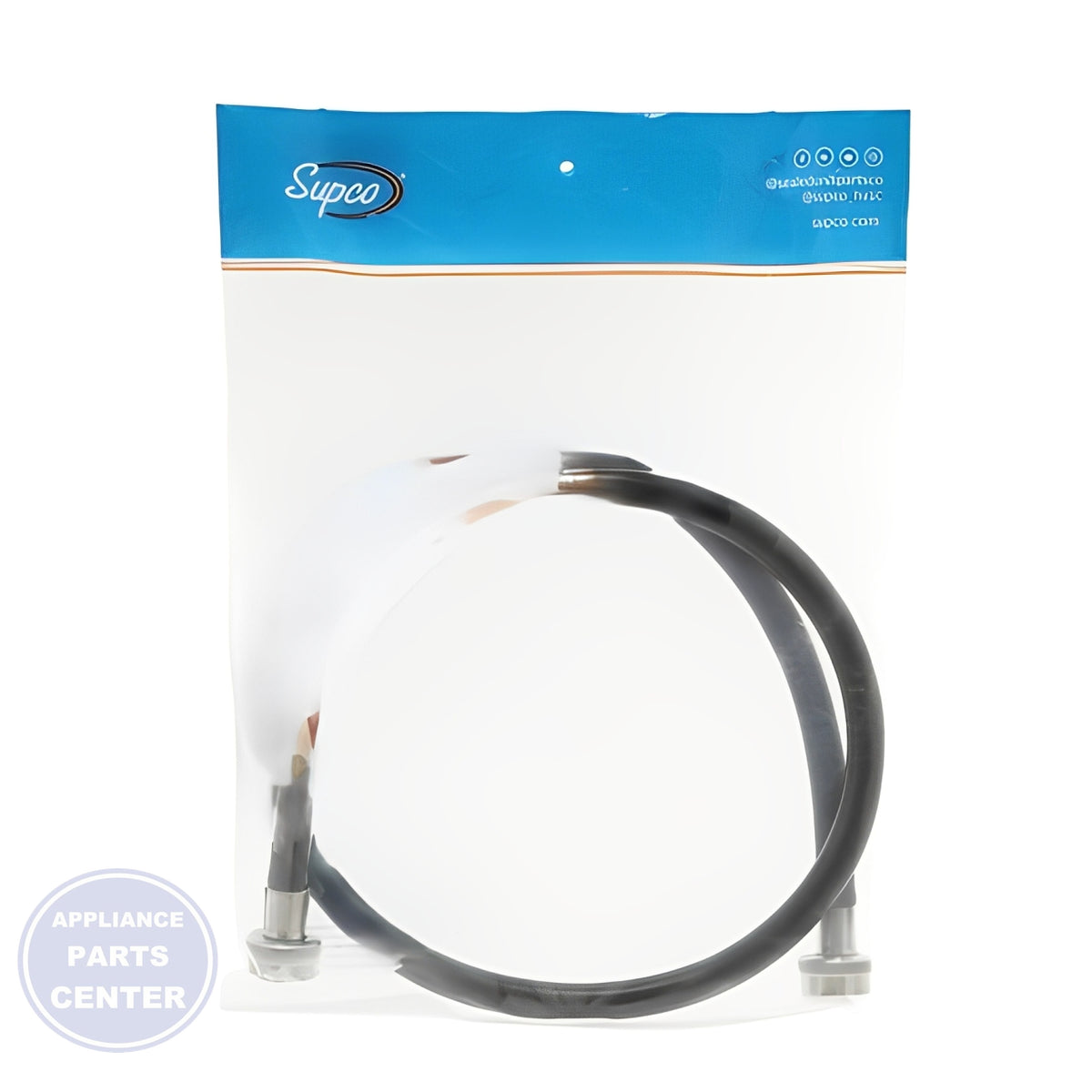 SUPCO 3804FF Elbow Reinforced Rubber Washer Fill Hose - Main view showing reinforced rubber construction for various washer models