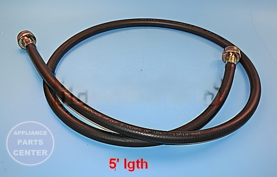 5' REINFORCED RUBBER WASHER FILL HOSE - Detailed view of durable rubber material