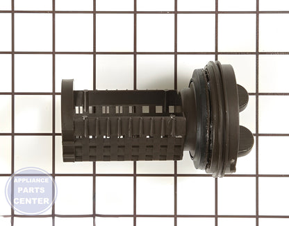 LG WASHER DRAIN FILTER AND CAP ASSEMBLY 383EER2001A - Side view with durable construction