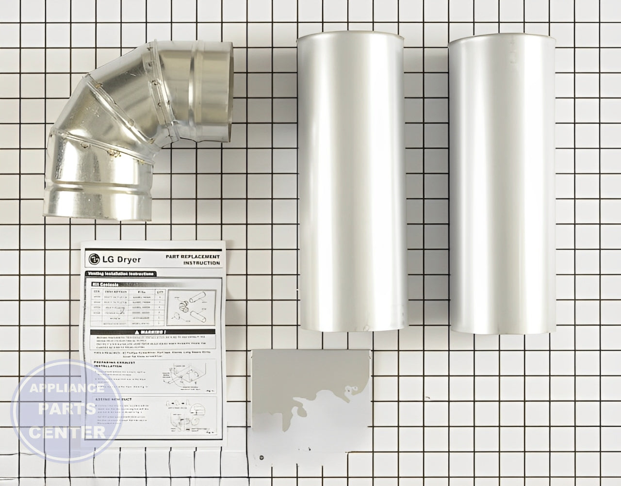 LG DRYER STAINLESS STEEL SIDE VENTING KIT 3911EZ9131X - Main view showing efficient venting for LGE Dryers