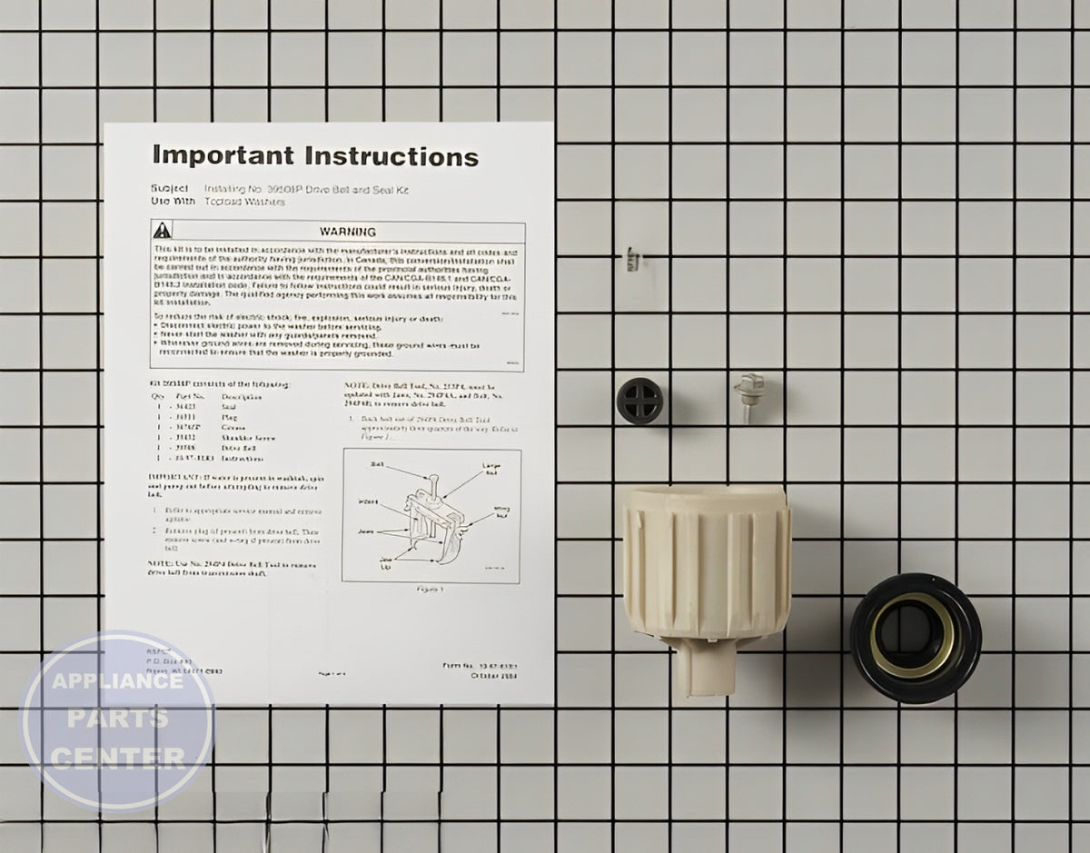 SPEED QUEEN DRIVE BELL AND SEAL KIT 39508P - Main view showing durable agitator for various SPQ models
