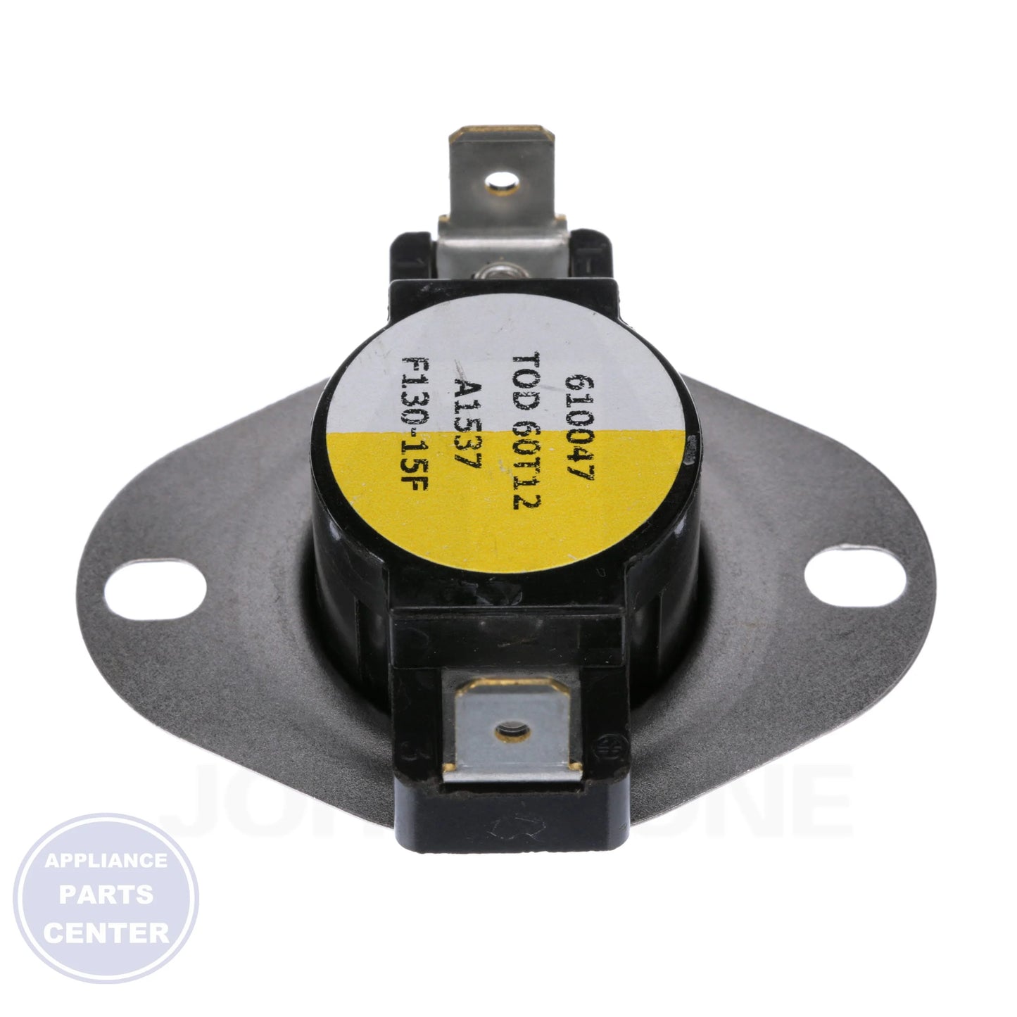 Snap Disc Fan Control 3F01-130 - Side view with precise measurements and specs