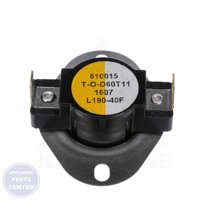 Snap Disc Limit Control 3L01-190 - Detailed view of temperature range