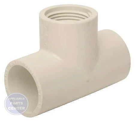 [Brand] 3/4 x 3/4 x 3/4 PVC SLIPxSLIPxFPT Tee 402-007 - Main view showing Slip x Slip x FPT connections for various models