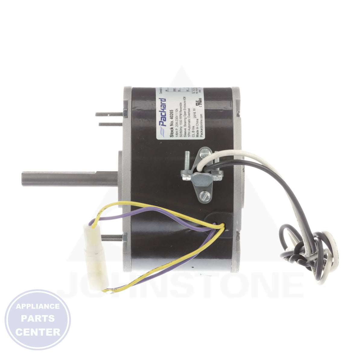 Replacement for Copeland Fan Motor 40265 - Side view with 5-5/8" diameter