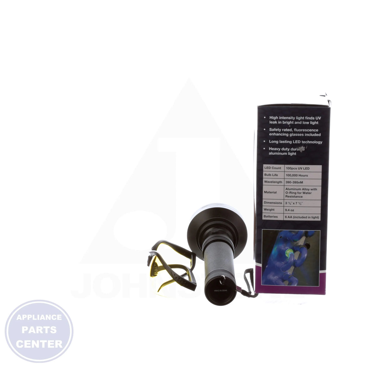 UV Leak Detection Kit 4050-15 - Detailed view of high-intensity UV flashlight